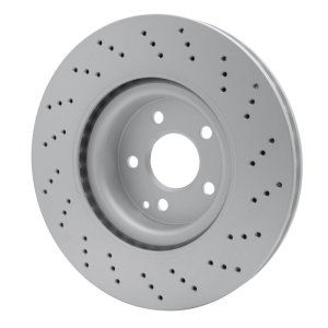 Mercedes-Benz S550 Brake Rotor (1) - Front - R1 Concepts - GeoSPEC Coated, Drilled - `07-`13